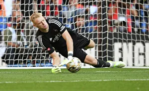 Arsenal V Manchester City - Community Shield 2023-24 Prints: Arsenal's Ramsdale Saves Penalty in FA Community Shield Showdown: Arsenal vs