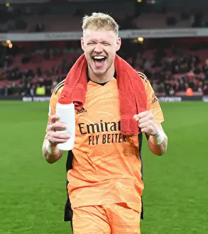 Arsenal's Ramsdale: Thrilling Victory Celebration vs. Leicester City (Premier League 2021-22)