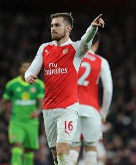 Arsenal Sunderland 2015-16 Prints: Arsenal's Ramsey in Action: Arsenal vs. Sunderland (2015-16 Premier League)