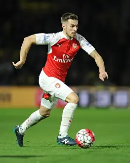Arsenal's Ramsey in Action: Premier League Clash Against Watford (2015/16)