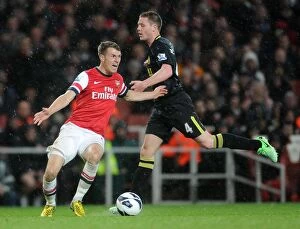 Wigan Athletic Collection: Arsenal's Ramsey Scores in 4-1 Victory over Wigan Athletic, Barclays Premier League