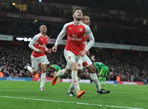 Arsenal Sunderland 2015-16 Prints: Arsenal's Ramsey Scores Third Goal Against Sunderland in 2015-16 Premier League