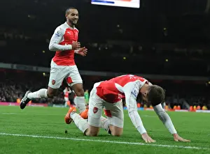 Arsenal Sunderland 2015-16 Prints: Arsenal's Ramsey Scores Thrilling Hat-Trick Against Sunderland in 2015-16 Premier League