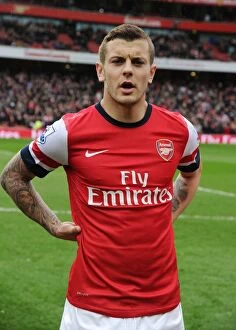 Images Dated 13th April 2013: Arsenal's Ready Warrior: Jack Wilshere before Arsenal vs. Norwich City, 2012-13