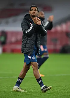 Arsenal's Reiss Nelson Celebrates Europa League Victory with a Clap for the Fans