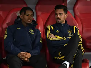 Olympiacos V Arsenal 2019-20 Prints: Arsenal's Reiss Nelson and Pablo Mari Prepare for Olympiacos Showdown in Europa League