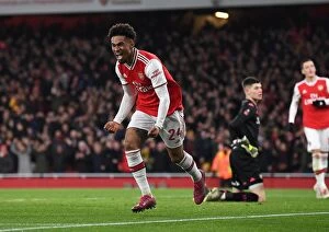 Images Dated 7th January 2020: Arsenal's Reiss Nelson Scores in FA Cup Victory over Leeds United