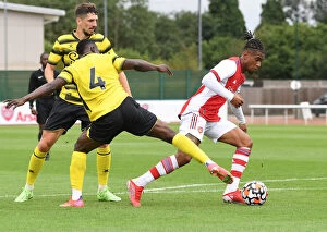 Images Dated 28th July 2021: Arsenal's Reiss Nelson Steals the Show: Arsenal 1-1 Watford (Pre-Season 2021-22)