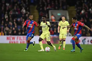 Arsenal's Ricky O'Donoghue Tends to Injured Gabriel Martinelli during Crystal Palace vs Arsenal (2021-22)