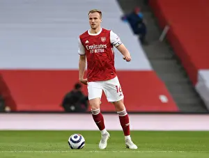 Arsenal V West Bromwich Albion 2020-21 Prints: Arsenal's Rob Holding in Action: 2020-21 Premier League Match vs