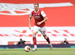 Arsenal's Rob Holding in Action: Arsenal vs. Watford, 2019-20 Premier League