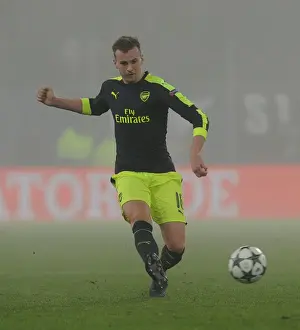 FC Basel V Arsenal 2016-17 Prints: Arsenal's Rob Holding in Action against FC Basel in 2016-17 UEFA Champions League