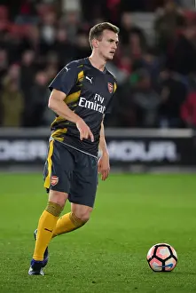 Southampton V Arsenal FA Cup 2016-17 Prints: Arsenal's Rob Holding Braces for FA Cup Clash Against Southampton