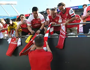 Arsenal V Fiorentina 2019-20 Prints: Arsenal's Rob Holding Engages with Excited Fans Before Arsenal v Fiorentina in 2019 International Champions Cup