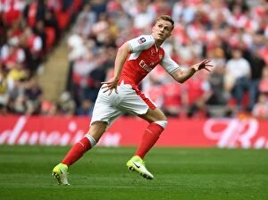 Images Dated 23rd April 2017: Arsenal's Rob Holding in FA Cup Semi-Final Clash Against Manchester City