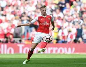 Arsenal V Manchester City - FA Cup 1/2 Final 2017 Prints: Arsenal's Rob Holding in FA Cup Semi-Final Showdown Against Manchester City