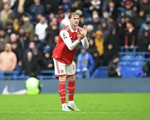 Chelsea V Arsenal 2022-23 Prints: Arsenal's Rob Holding Faces Off Against Chelsea at Stamford Bridge (2022-23 Premier League)