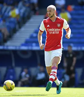 Glasgow Rangers V Arsenal 2021-22 Prints: Arsenal's Rob Holding Faces Off Against Rangers in Pre-Season Friendly