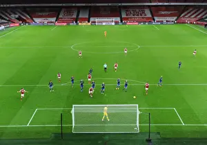 Arsenal's Rob Holding Heads Against the Post: Arsenal vs Southampton, Premier League 2020-21
