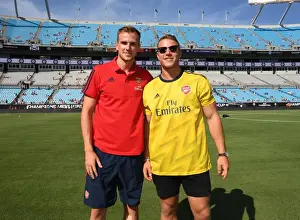 Arsenal's Rob Holding Meets NFL Star Christian McCaffrey at 2019 International Champions Cup in Charlotte