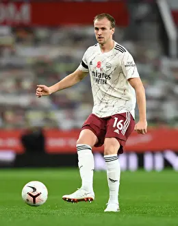 Arsenal's Rob Holding at Empty Old Trafford: Manchester United vs Arsenal, 2020-21 Premier League