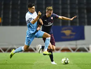 Arsenal V SS Lazio 2018-19 Prints: Arsenal's Rob Holding Outmaneuvers Joaquim Correa in Arsenal v SS Lazio Pre-Season Clash