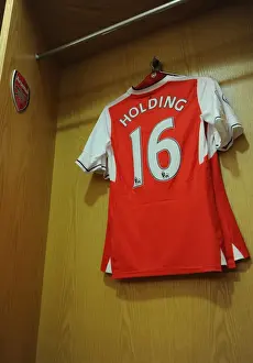 Arsenal V Sunderland 2016-17 Prints: Arsenal's Rob Holding Prepares for Arsenal v Sunderland Match (2016-17)
