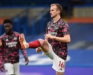 Arsenal's Rob Holding Prepares for Chelsea Clash in Empty Stamford Bridge (Premier League 2020-21)