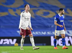 Arsenal's Rob Holding Reacts After Brighton & Hove Albion Clash (Premier League 2020-21)