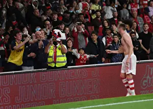 Arsenal's Rob Holding Shirts It Out: Arsenal v AFC Wimbledon, Carabao Cup 2021