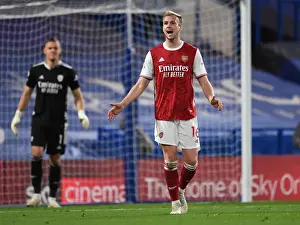 Arsenal's Rob Holding at Empty Stamford Bridge: 2020-21 Premier League Match Amidst COVID-19 Restrictions