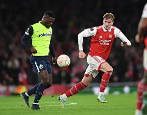 Arsenal V FC Zurich 2022-23 Prints: Arsenal's Rob Holding Stifles FC Zurich's Cheick Conde in Europa League Showdown at Emirates Stadium