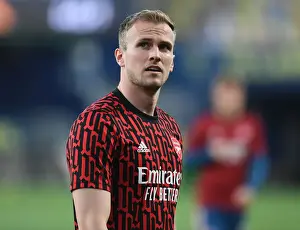 Villarreal V Arsenal 2020-21 Prints: Arsenal's Rob Holding at Villarreal's Empty Estadio de la Ceramica - UEFA Europa League Semi-Final Leg One