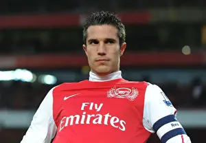 Arsenal V Aston Villa - FA Cup 2011-12 Prints: Arsenal's Robin van Persie Prepares for FA Cup Clash Against Aston Villa