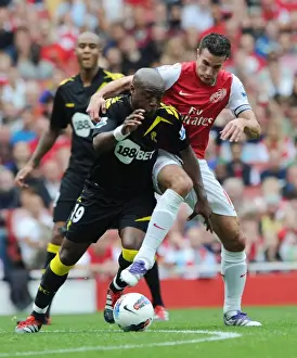 Arsenal V Bolton Wanderers 2011-12 Prints: Arsenal's Robin van Persie vs