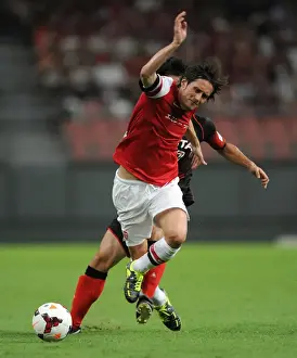 Nagoya Grampus V Arsenal 2013-14 Prints: Arsenal's Rosicky Fouls by Nakamura in Nagoya Grampus vs Arsenal Clash (2013)