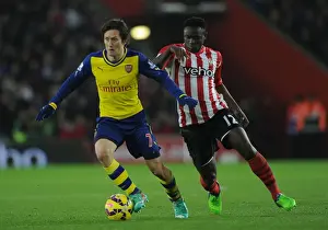 Southampton V Arsenal 2014-15 Prints: Arsenal's Rosicky Outwits Wanyama: A Premier League Masterclass (Southampton vs Arsenal 2014-15)