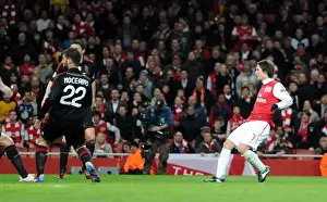 Arsenal V AC Milan 2011-12 Prints: Arsenal's Rosicky Scores Brace: Arsenal 3-0 AC Milan in UEFA Champions League