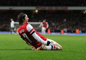 Arsenal V Tottenham Hotspur 2013-14 Prints: Arsenal's Rosicky Scores in FA Cup Victory over Tottenham