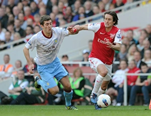 Arsenal V Aston Villa - 2011-12 Prints: Arsenal's Rosicky Shines in 3-0 Victory over Aston Villa