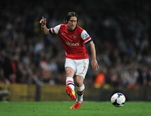 Images Dated 28th April 2014: Arsenal's Rosicky Shines in Action-Packed Arsenal v Newcastle United Premier League Clash