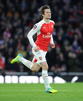 Arsenal V Burnley FA Cup 4th Rd 2016 Prints: Arsenal's Rosicky Shines in FA Cup Clash Against Burnley, 2016