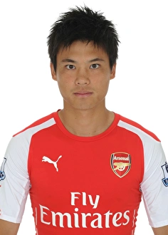 Arsenal's Ryo Miyaichi at 2014-15 Photocall