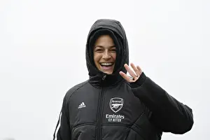 Arsenal Women V Leeds United Women - FA Cup 2023 Prints: Arsenal's Sabrina D'Angelo Arrives at Meadow Park Ahead of FA Cup Clash vs Leeds United Women