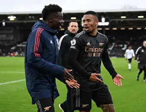 Arsenal's Saka and Jesus: Unstoppable Duo Celebrates Premier League Victory Over Fulham
