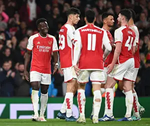 Arsenal V Sevilla 2023-24 Prints: Arsenal's Saka Scores Brace: Arsenal FC 2-0 Sevilla FC - UEFA Champions League 2023/24