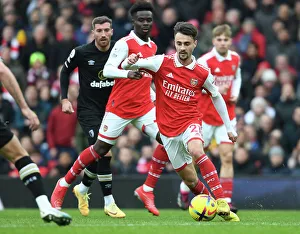 Arsenal V AFC Bournemouth 2022-23 Prints: Arsenal's Saka and Vieira in Action against AFC Bournemouth, Premier League 2022-23