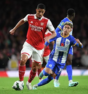 Arsenal's Saliba Outsmarts Brighton's Sarmiento in Carabao Cup Clash