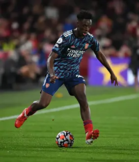 Arsenal's Sambi in Action against Brentford in 2021-22 Premier League