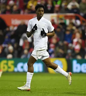 Arsenal's Sambi in Action: FA Cup Battle against Nottingham Forest